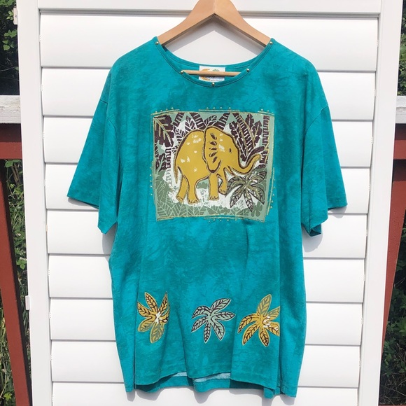 Other - Two piece set Tie dye Elephant Graphic tee plus pants